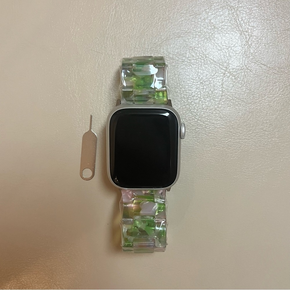 Apple Watch Resin bands with Copper Stainless Steel Buckle (Green)